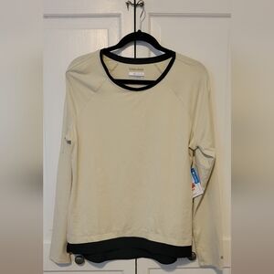 Columbia Cream and Black L/S Shirt